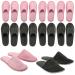 10 Pairs Disposable Home Slippers for Guests Spa Slippers Women Men Soft Washable Slippers Cotton Linen Hotel Slippers Bulk Non Slip Breathable for Indoor Travel Party Housewarming (Pink Gray)