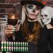 Halloween Press on Nails Halloween Press on Nails Medium Horror Ghost and Skull Halloween Fake Nails 24PCS Coffin French Tip False Nails with Gel Glue - Buy Online on SooperMarket.com