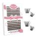 168 Pcs Colored Lash Clusters 2 Styles Mixed Cluster Lashes DIY Eyelash Extensions Eyelash Cluster Extension DIY Individual Lashes Super Thin Band Soft and Easy to Wear (Natural+Volume C-Mix)