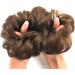 1 Piece Messy Hair Bun Chignon Ponytail in Medium Brown - Wavy Curly Hair Scrunchie Extension for Women - Buy Online on SooperMarket.com