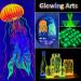Rhea Arcas Glow in The Dark Powder - 12 Pack Luminous Mica Pigment for Epoxy Resin, Nail Polish, Acrylic Paint, DIY Crafts & Theme Parties - Fluorescent Dye for Art Projects - Neon Colors - Buy Online on SooperMarket.com