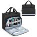 Trunab Padded Stethoscope Case Small First Aid Kit Bag Empty Hold Two Stethoscopes Compatible with 3M Littmann/MDF/ADC Ideal for Home Car Camping and Hiking Balck Black
