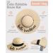 Women's Floppy Beach Sun Hat - Hello Sunshine Embroidered Straw Hat for Vacation & Honeymoon - Foldable Large Brim - Buy Online on SooperMarket.com