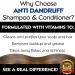 Moisture Renewal Anti Dandruff Shampoo & Conditioner Set | Organic Itchy Scalp Treatment for All Hair Types - 100% Natural & Safe - Buy Online on SooperMarket.com