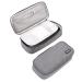 YOKUMA Pencil Case Large Capacity Pencil Pouch Aesthetic Zipper Pencil Box Back to School Supplies for College Student Teen Adults Travel Essentials Electronic Cable Organize Grey