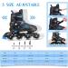 Soldow Adjustable Inline Skates with Light Up Wheels - Black Rollerblades for Kids and Adults - Buy Online on SooperMarket.com