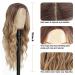 NAYOO 26 Inch Ombre Blonde Wavy Wig for Women - Natural Synthetic Heat Resistant Fiber - Middle Part Curly Wavy Wig for Daily & Party Use - Buy Online on SooperMarket.com