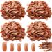Blulu 400 Pieces Replacement Refill Nail Tips False Nail Tips for Flexible Nail Training Hand Practice Fake Nail Hand Nail Display Manicure Supply DIY Nail Practice (Brown)