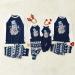 IFFEI Christmas Pyjamas Matching Family Pajamas Set - Xmas Letter Print Tops & Plaid Pants Sleepwear for Women Men Kids - 6-7 Years Blue/Letter - Buy Online on SooperMarket.com