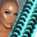 False Eyelashes Fluffy Mink Cat Eye Lashes Strip Pack 10 Pairs 18MM Wispy D Curl Fake Lashes That Look Like Extensions 8D Full Dramatic Eyelash by Goddvenus E-cat eye