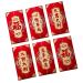 6 Pieces New Year Red Envelopes Hong Bao Traditional 2024 Dragon Year Hongbao Red Packet for Birthday Spring Festival Wedding Style G
