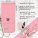 DREI SCHWERTER Germany 4-Piece Manicure Set - Pink Faux Leather Nail Scissors Clippers & Tweezers | International Shipping Available - Buy Online on SooperMarket.com