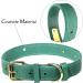 Tagme Personalized Leather Dog Collar - Engraved Name & Phone Number | Adjustable Green Collar for Small Medium & Large Dogs (33-39cm) - 1 Pack - Buy Online on SooperMarket.com