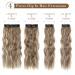 REECHO 20 Inch Ash Brown Clip in Hair Extensions - Pack of 4, 200g - Natural Soft Synthetic Hairpieces for Women - Buy Online on SooperMarket.com