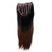 Buy WIG ME UP BR18709-1T30 Half Wig Clip-In Hairpiece | Long Straight Ombre Black Copper Brown Hair Extensions - International Shipping Available - Buy Online on SooperMarket.com