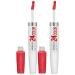 Maybelline SuperStay 24 2-Step Liquid Lipstick Makeup Continuous Coral 2 COUNT 2 Count Continuous Coral