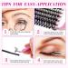 DIY Eyelash Clusters Extensions Kit - Individual False Lashes with Bond & Seal Comfortable & Soft At Home Applicator - 280pc D030 & D040 - Buy Online on SooperMarket.com