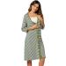 Marvmys Maternity Nightdress for Hospital Breastfeeding - 3/4 Sleeves Nursing Nightgown, XL, A-Green - Buy Online on SooperMarket.com
