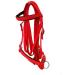 JF-Reitsport Bridle Set Nylon with Reins Bitless Full red