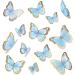 Blumomon 30-Piece 3D Butterfly Cake Topper Decorations | Blue & Gold Rim Cupcake Picks for Weddings Baby Showers & Birthday Parties - Buy Online on SooperMarket.com
