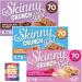 Skinny Crunch Light Raspberry & White Chocolate 5X19g Skinny Crunch Light Salted Caramel 5X19g Skinny Crunch Light Chocolate Fudge Bars 5x19g With Oerich Card