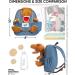 Naturally KIDS Small Dinosaur Backpack - Toddler Boy Girl Backpack with Stuffed Animal - Gifts for 3 Year Old - Brown T Rex Design - Buy Online on SooperMarket.com