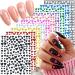 Taicols 10 Sheets 3D Design Nail Stickers Glitter Heart Nail Stickers Self-Adhesive Valentine's Day Nail Stickers Shiny Love Heart Nail Stickers DIY Nail Art Nails Decoration for Women Girls