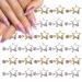 Lusofie 30Pcs Star Nail Charms 3D Stars Rhinestones Nail Charms Silver Gold Nail Charms Shiny Alloy Star Nail Gems Dangling Star Nail Charm for Nails Designs Nail Accessories DIY