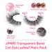 JIMIRE 3D Fluffy False Eyelashes 7 Pairs - Demi-wispies Natural Look Cat Eye Faux Mink Lashes 15MM D Curl Wispy Fluttery Eyelashes with Clear Band - Buy Online on SooperMarket.com
