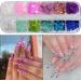 Holographic Nail Glitters Sequins Set - 4 Boxes | Butterfly, Heart, Alphabet, Star | Chunky Flakes for Nail Art, Craft, Makeup - Mixed Colors - Buy Online on SooperMarket.com