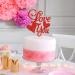 Cyodoos 1 PCS Valentine's Day Cake Topper glitter Love You Cupcake Picks for Valentine's Day Theme Wedding Party Cake Decorations Supplies Red - Buy Online on SooperMarket.com