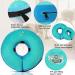 MUKSIRON Inflatable Dog Cone Collar | Adjustable Recovery Collar for Dogs & Cats | Prevent Biting & Scratching | Green-Blue | Large Size - Buy Online on SooperMarket.com