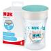 NUK Magic Cup Sippy Cup | 360 Anti-Spill Rim | 8+ Months | Leak-Proof & BPA-Free | 230 ml | Blue Cat Cat (Neutral) 1 count (Pack of 1)