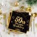 40 Black Napkins for 50th Birthday | Gold Party Paper Napkins 33x33cm | Elegant Decoration for Men Women and Girls - Buy Online on SooperMarket.com