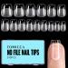 TOMICCA Soft Gel Nail Tips 510PCS Clear Half Matte Full Cover Nail Tips for Nail Extensions Pre-Buff No File Nail Tips Traceless for Nail Art Salon and Home DIY 12 Sizes-SHORT SQUARE 510-Short Square Oval