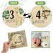 7pcs Wooden Baby Monthly Milestone Cards | Double Sided Newborn Welcome Sign | Baby Milestone Stickers for Boy and Girl - Buy Online on SooperMarket.com