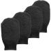 Sibba 2 Pairs Exfoliating Gloves - Body Scrubber for Shower Bath Tan Removal & Keratosis Pilaris - Exfoliating Mitt for Removing Dirt and Dead Skin (Black) - Buy Online on SooperMarket.com