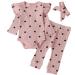 Baby Girl White Lace Romper Top + Jeans Shorts Set 0-3 Months Pink | 3-24 Months Clothing Outfits - Buy Online on SooperMarket.com