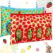 2 Pieces Rabbit Hay Bag Small Animals Hay Feeder Bag Hanging Feeding Storage Guinea Pig Hanging Feeder Sack with 4 Holes for Small Pets Rabbit Bunny Hamster Guinea Pig (Pineapple Strawberry)