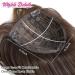 MORICHY Synthetic Hair Topper 12'' - Ombre Brown 3 Color Tone - Big Base Cover - Hair Volume Booster - Buy Online on SooperMarket.com