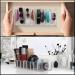 Kurtzy Transparent Acrylic Eyeshadow Makeup Organizer - 2-Piece Set with 8 Compartments for Makeup Storage & Desk Organization (21.5 x 8.5cm) - Buy Online on SooperMarket.com