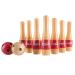 Hey!Play! Coca-Cola Lawn Bowling Game/Skittle Ball- Indoor and Outdoor Fun for Toddlers, Kids, Adults -10 Wooden Pins, 2 Balls and Mesh Bag Set, 8-Inch
