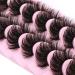 Wiwoseo 3D Faux Mink Eyelashes - 10 Pairs Natural Wispy & Fluffy 17MM Dramatic Effect - Buy Online on SooperMarket.com
