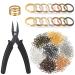 Hotop 1402 Pieces Split Jump Rings Set  Double Closed Jump Ring MultiColor Jewelry Split Rings with Craft Jump Loop Opener and Split Ring Plier for DIY Necklace Bracelet Craft Making  Multi Colors Multicolor Gold Bronze ...