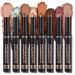 Eyeshadow Stick 8 Colors Waterproof Highlight Eye Shadow Stick Create Gorgeous Multi-Dimensional Eye Makeup Long Lasting Cream Contouring Eyeshadow Set(A)