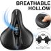 BRGOOD Men's Bike Seat - Waterproof with Dual Shock Absorbing Balls, Memory Foam Padding - Universal Fit for Exercise Bike/Cruiser - 10.2x8.2 inches - Buy Online on SooperMarket.com