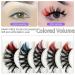 3D Mixed Colored 25MM Mink Lashes Pack - Pink Blue Red Eyelashes - Buy Online on SooperMarket.com