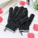 Exfoliating Shower Gloves - 4 Pairs (8 Pcs) Premium Body Scrubber for Spa, Massage & Dead Skin Removal - Deep Cleaning Black - Buy Online on SooperMarket.com