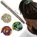 Spiral Lock Hair Tie Dreadlock Accessories for Women and Men - Colorful Iron Wire Ponytail Holders for Long Dreads and Thick Curly Hair - Includes Bag (Colored Fragmentary Flower) - Buy Online on SooperMarket.com