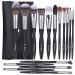 BS-MALL Makeup Brush Set 16pcs Makeup Brushes Premium Synthetic Bristles Powder Foundation Blush Contour Concealers Lip Eyeshadow Brushes Kit Black